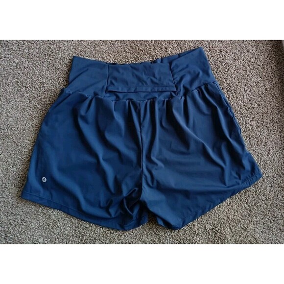 Halara Women's Super High Waisted 2-in-1 Yoga Shorts Size XL Blue Indigo Hybrid - Picture 6 of 10